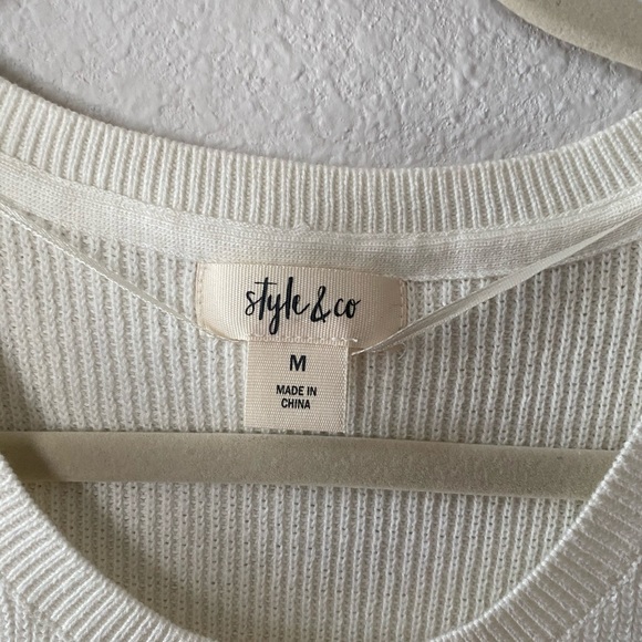 Style and Co fringe flair sweater - Picture 2 of 5